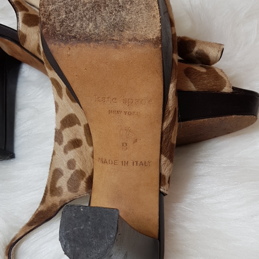 Kate spade  leopard heels Women's shoes size 7.5B - Picture 5 of 11